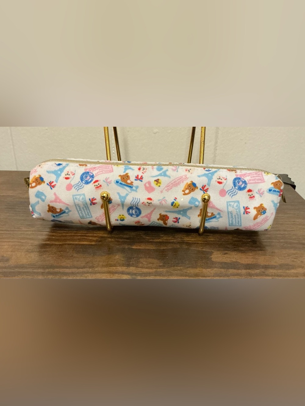 Rare Vintage San-X Rilakkuma Small Zip Pencil Case Pen Case Pouch